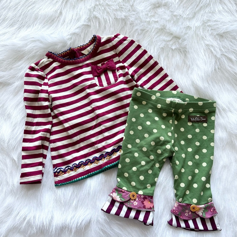Matilda Jane Baby Experience Striped Top with First Adventure Scrappy’s